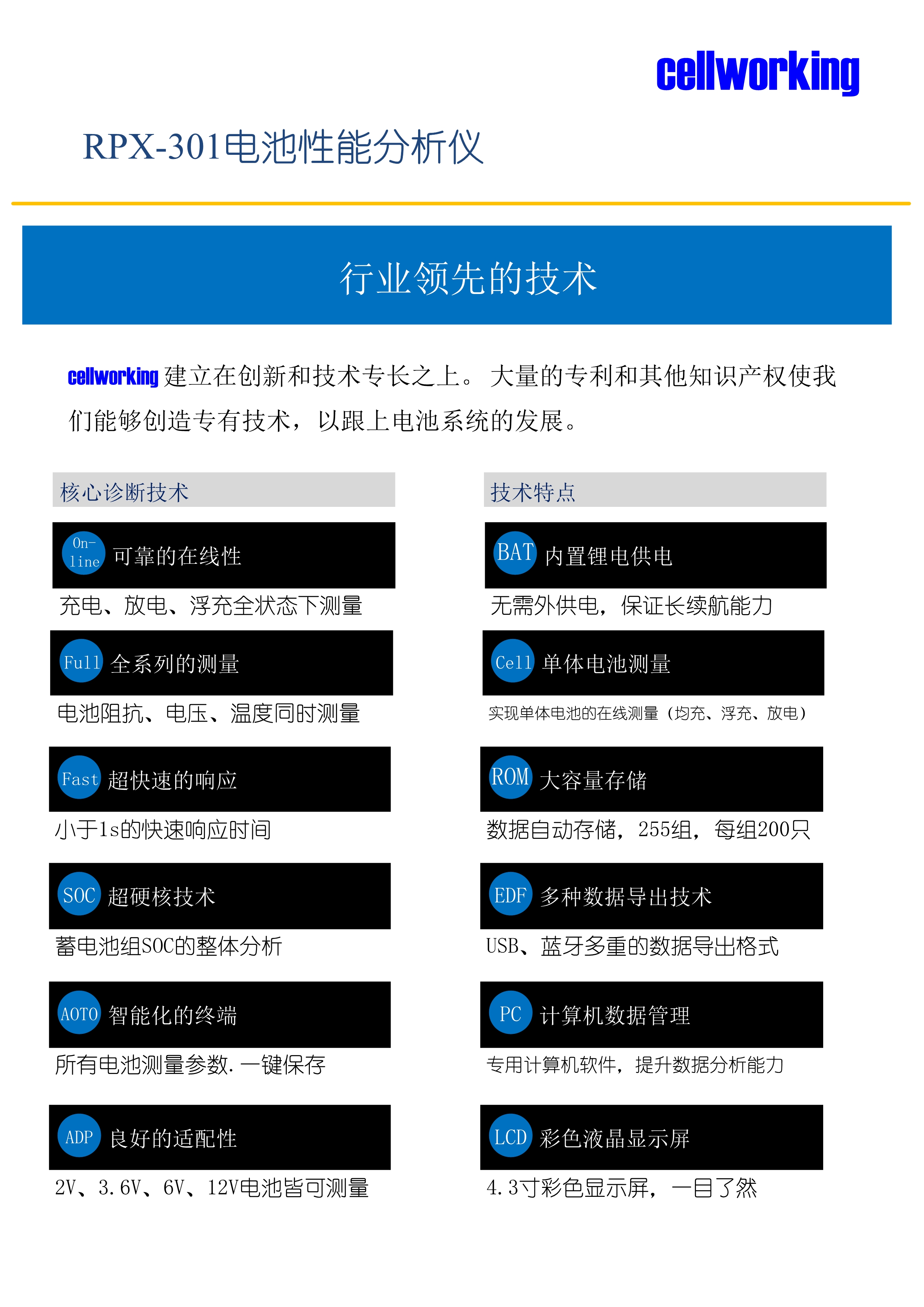 RPX301电池性能分析仪2023