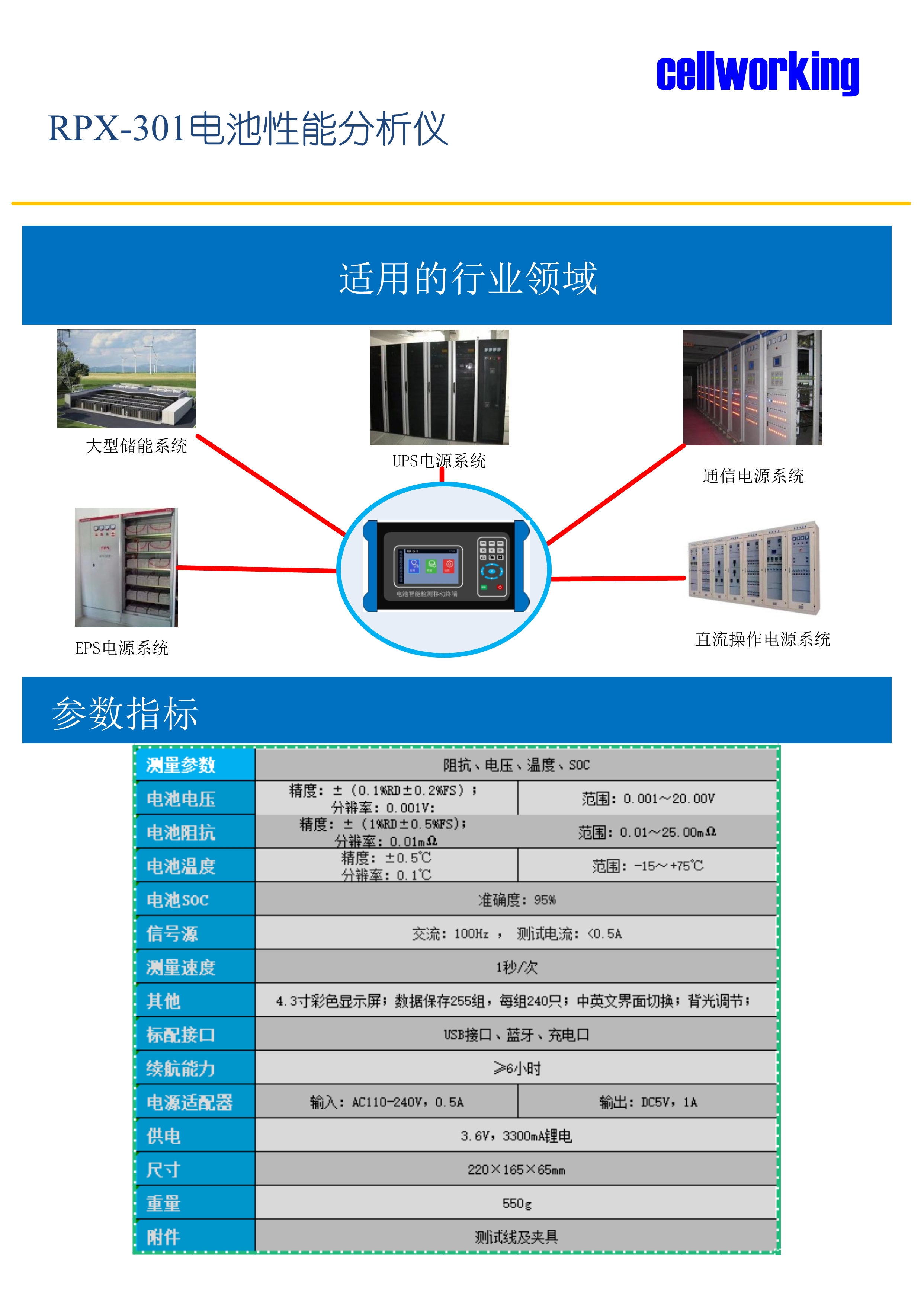 RPX301电池性能分析仪